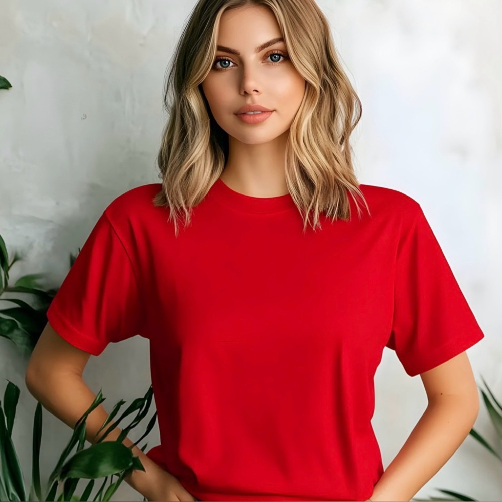Bundle: 5 Red Cotton Shirts (2 Small, 3 Medium) Red Unisex T-Shirt Gildan